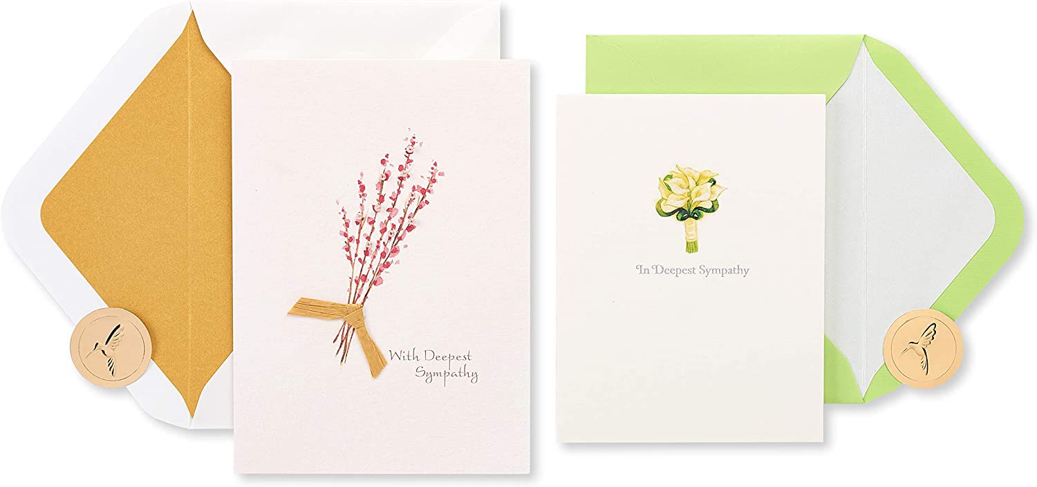 230816082946884_1 Papyrus Sympathy Cards with Envelopes, Crocus and Peace (2-Count) - Image 1